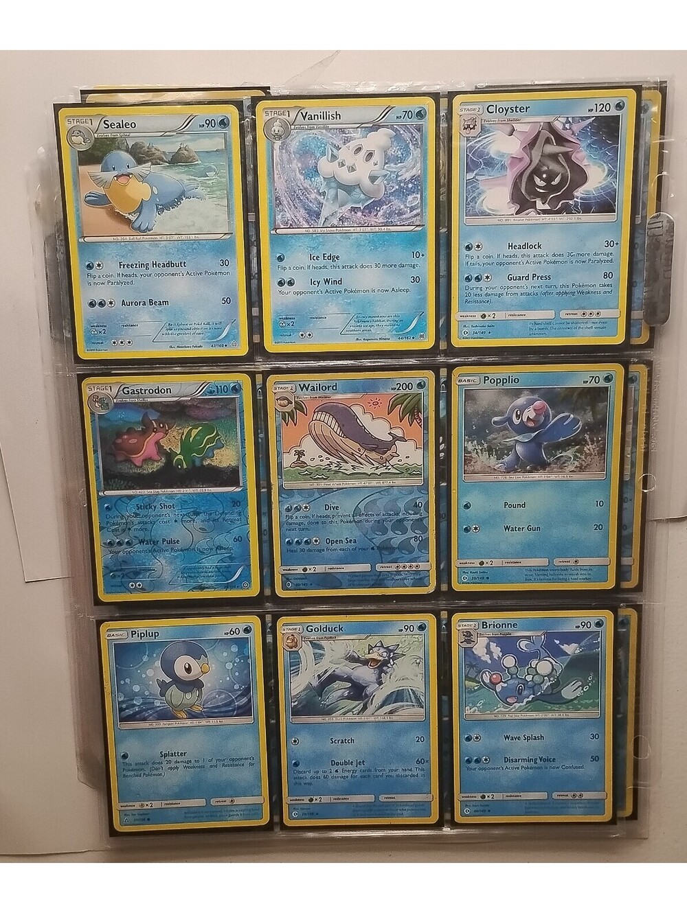Pokemon TCG Water type bundle! Holo and non holos! 60 cards total!